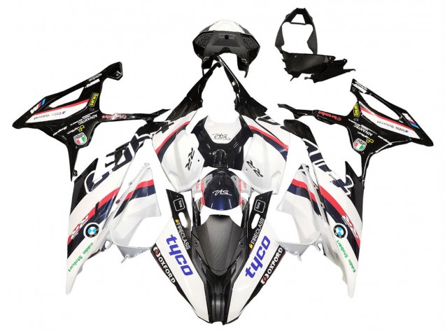 2019-2022 BMW S1000RR Motorcycle Fairings - White Black Pink Oxford
