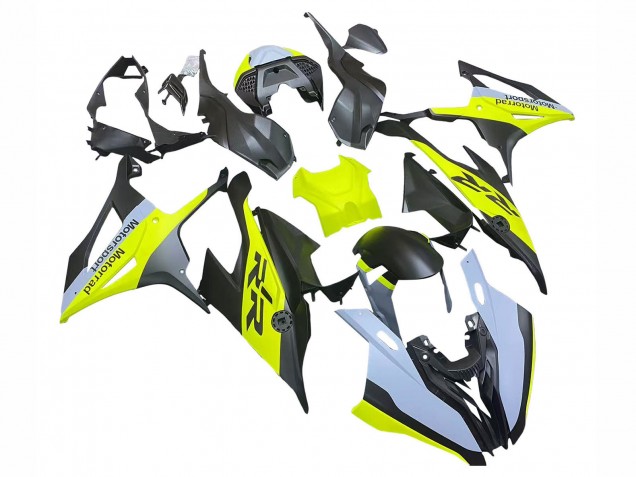 2019-2022 BMW S1000RR Motorcycle Fairings - Black Yellow Grey