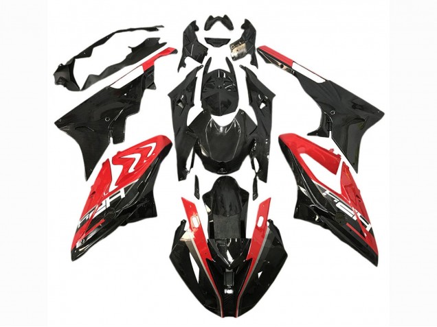 2017-2018 BMW S1000RR Motorcycle Fairings - Red Glossy Black