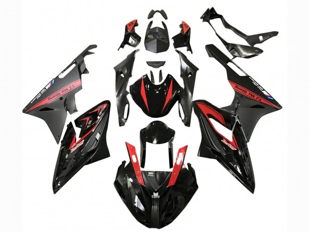 2017-2018 BMW S1000RR Motorcycle Fairings - Red Glossy Black Matte Black