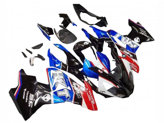 2017-2018 BMW S1000RR Motorcycle Fairings Kits - White Blue Red Glossy Black
