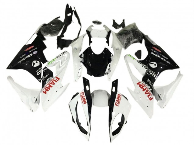 2017-2018 BMW S1000RR Motorcycle Fairings - White Black Fiamm