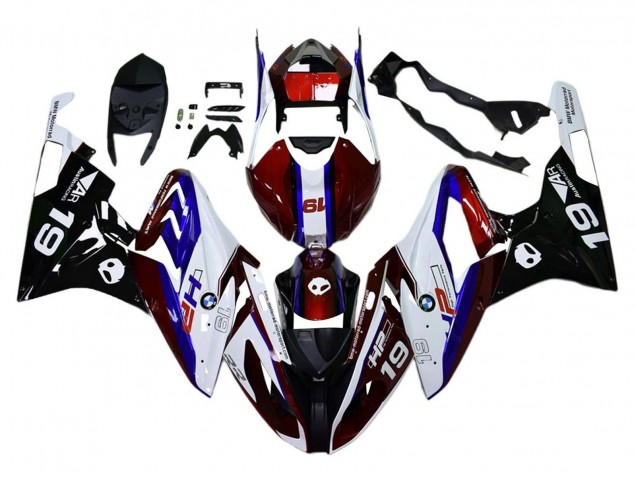 2015-2016 BMW S1000RR Bike Fairings - White Red Blue Black