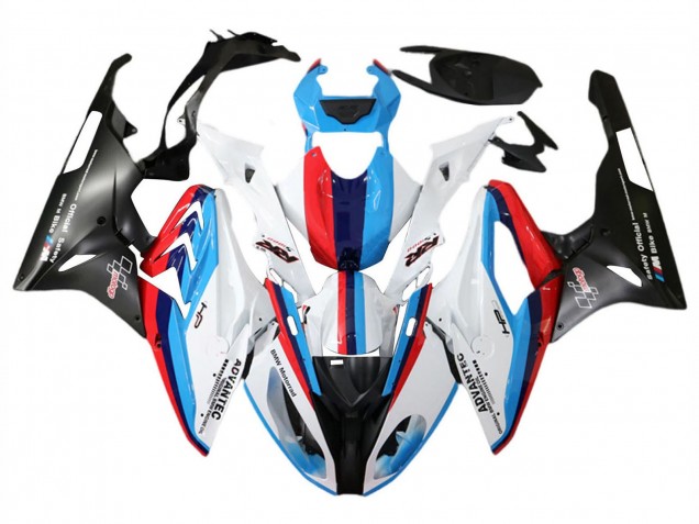 2015-2016 BMW S1000RR Motorcycle Fairing - White Red Blue Matte Black