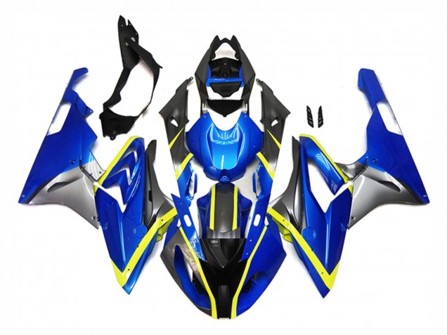 2015-2016 BMW S1000RR Motorcycle Fairings - Silver Yellow Blue