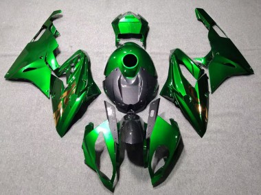 Shop 2015-2016 BMW S1000RR Motorcycle Fairings - Green Black Carbon Fiber