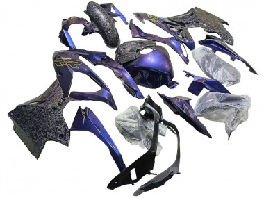 Shop 2015-2016 BMW S1000RR Motorcycle Fairings - Gradient Purple Blue Forged Carbon Fiber