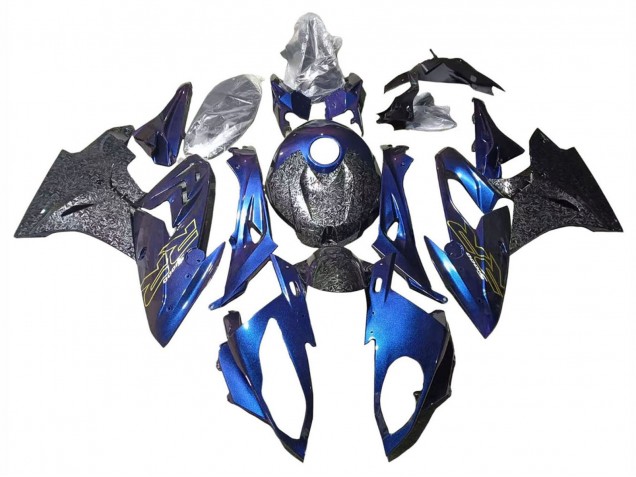 2015-2016 BMW S1000RR Motorcycle Fairings - Gradient Purple Blue Forged Carbon Fiber