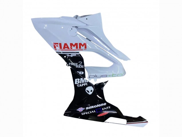 2015-2016 BMW S1000RR Motorcycle Fairings - White Glossy Black Fiamm