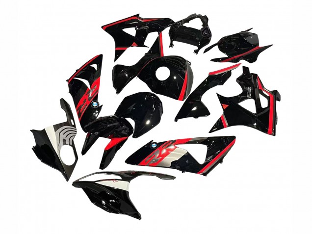 2009-2014 BMW S1000RR Motorcycle Fairing - Red Glossy Black