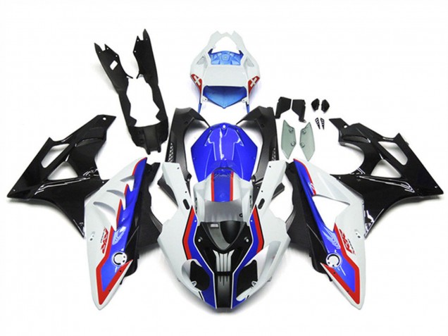 2009-2014 BMW S1000RR Motorcycle Fairings - White Red Blue Glossy Black Carbon Fiber RR