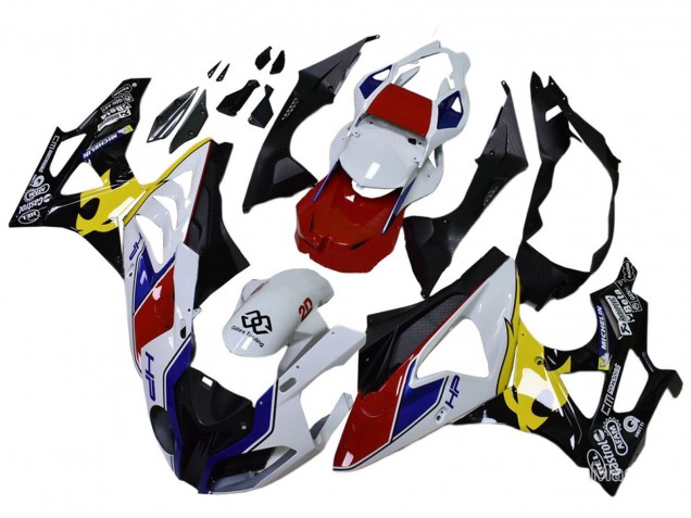 2009-2014 BMW S1000RR Motorcycle Fairings - White Red Yellow Black Castrol