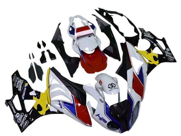 2009-2014 BMW S1000RR Motorcycle Fairings - White Red Yellow Black Castrol