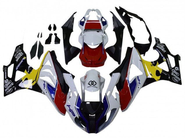 2009-2014 BMW S1000RR Motorcycle Fairings - White Red Yellow Black Castrol