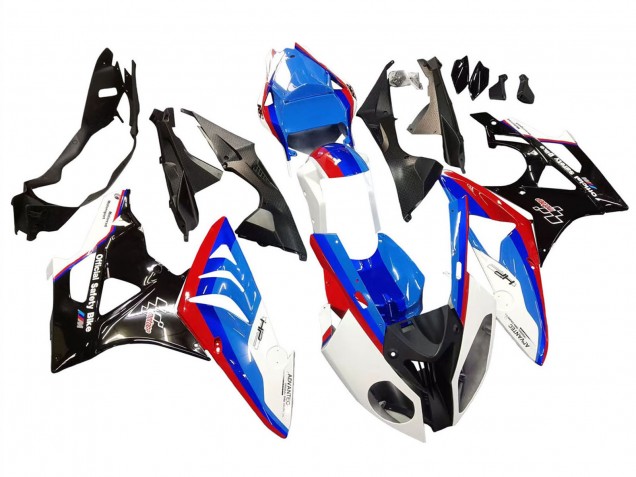 2009-2014 BMW S1000RR Full Motorcycle Fairings - White Red Blue Glossy Black