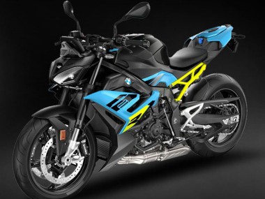Shop 2021-2025 BMW S1000R Motorcycle Fairings - Black Light Blue Yellow