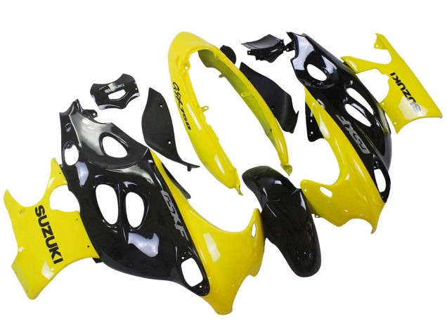 2004-2006 Suzuki GSX600F/GSX750F Motorcycle Fairings - Glossy Black Yellow