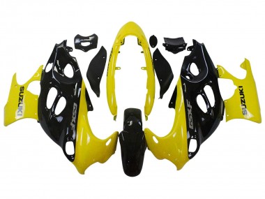 Shop 2004-2006 Suzuki GSX600F/GSX750F Motorcycle Fairings - Glossy Black Yellow