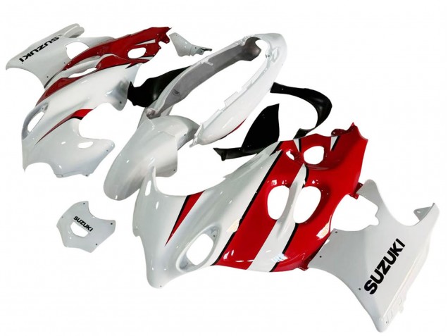 2004-2006 Suzuki GSX600F/GSX750F Motorcycle Fairings - White Red