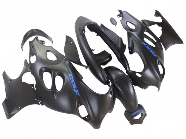2004-2006 Suzuki GSX600F/GSX750F Motorcycle Fairings - Matte Black with Blue Logo