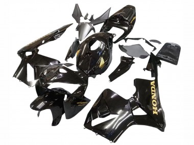 Shop 2005-2006 Honda CBR600RR Motorcycle Fairings - Black with Gold Logo