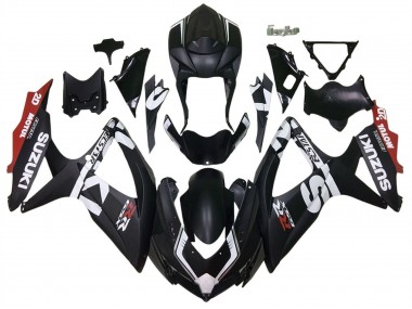 Shop 2008-2010 Suzuki GSXR 600 / GSXR 750 Motorcycle Fairings - Matte Black Red White