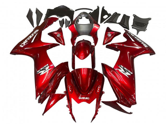 2011-2024 Suzuki GSXR 600 / GSXR 750 Motorcycle Fairings - Red White Decal