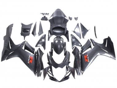 Shop 2011-2024 Suzuki GSXR 600 / GSXR 750 Motorcycle Fairings - Black Carbon Fiber Red