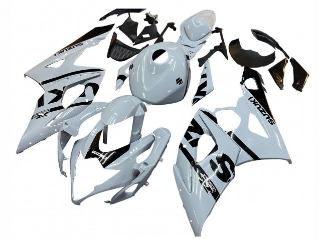 2005-2006 Suzuki GSXR 1000 Motorcycle Fairings - White Black