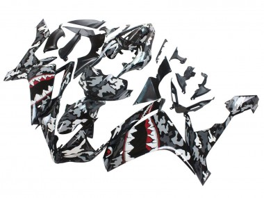 Shop 2007-2008 Yamaha YZF 1000 R1 Motorcycle Fairings - Grey White Camouflage Shark