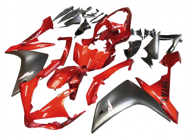 2007-2008 Yamaha YZF 1000 R1 Motorcycle Fairing - Red Matte Black