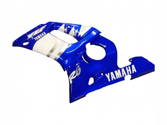 1998-2002 Yamaha YZF 600 R6 Motorcycle Fairings - Blue White