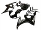 2003-2004 Yamaha YZF R6 Motorcycle Fairings - Glossy Black White Decals