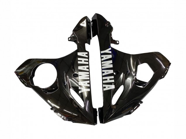 2006-2009 Yamaha YZF R6S Motorcycle Fairings - Glossy Black White Decals