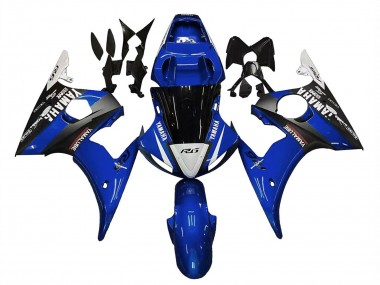 Shop 2006-2009 Yamaha YZF R6S Motorcycle Fairings - Blue White Glossy Black Yamalube