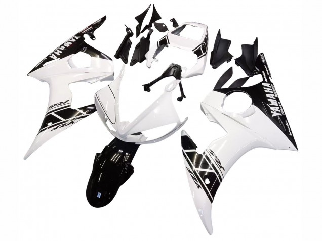 2006-2009 Yamaha YZF R6S Motorcycle Fairings - White Glossy Black