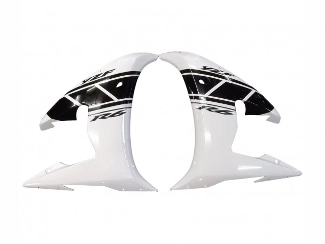 2006-2009 Yamaha YZF R6S Motorcycle Fairings - White Glossy Black