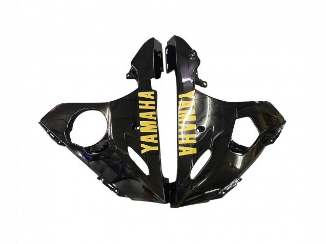 2006-2009 Yamaha YZF R6S Motorcycle Fairings - Glossy Black Gold Decals