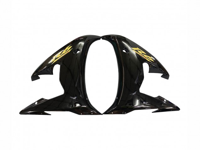 2006-2009 Yamaha YZF R6S Motorcycle Fairings - Glossy Black Gold Decals