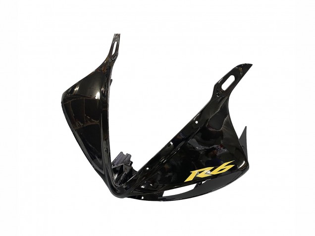 2006-2009 Yamaha YZF R6S Motorcycle Fairings - Glossy Black Gold Decals