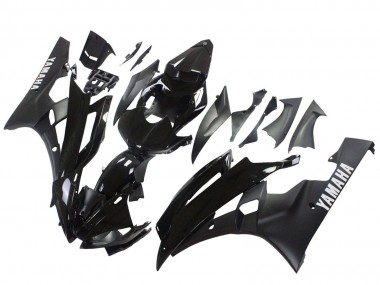 Shop 2006-2007 Yamaha YZF 600 R6 Motorcycle Fairings - Glossy Black Matte Black