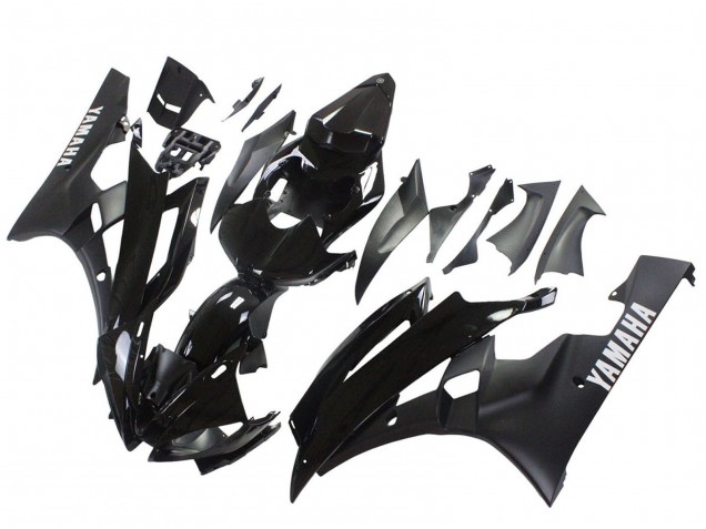 2006-2007 Yamaha YZF 600 R6 Motorcycle Fairings - Glossy Black Matte Black