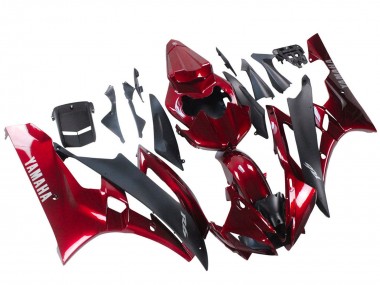Shop 2006-2007 Yamaha YZF 600 R6 Motorcycle Fairing - Red Matte Black