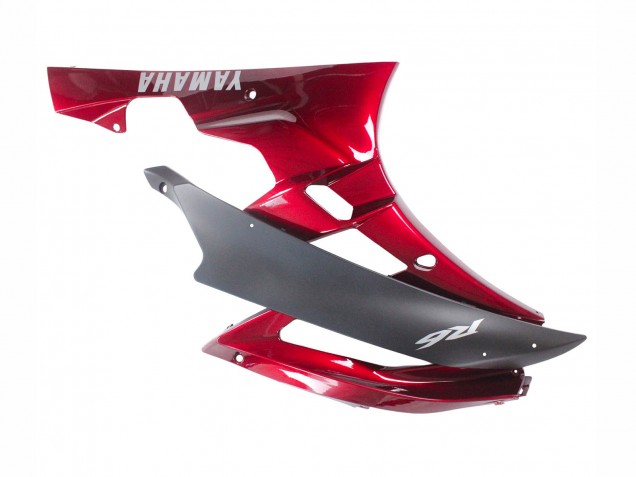 2006-2007 Yamaha YZF 600 R6 Motorcycle Fairing - Red Matte Black