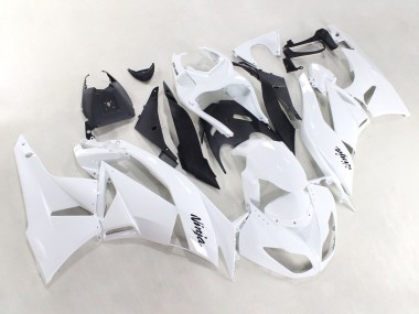 Shop 2009-2012 Kawasaki ZX6R Motorcycle Fairings - White Black Ninja