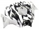 2019-2022 Kawasaki ZX6R Motorcycle Fairings - White Black Carbon Fiber