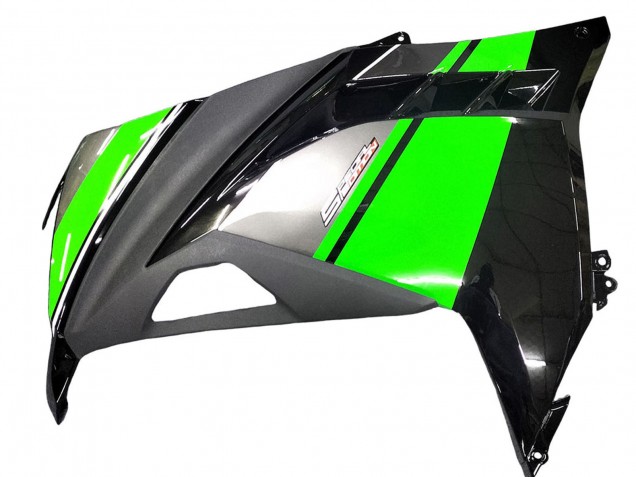2013-2024 Kawasaki EX300 Motorcycle Fairings - Green Silver Black