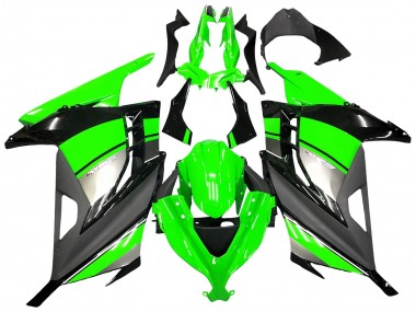 Shop 2013-2024 Kawasaki EX300 Motorcycle Fairings - Green Silver Black