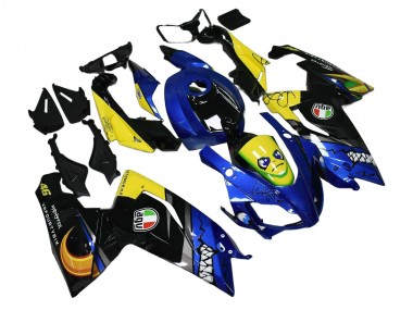 Shop 2006-2011 Aprilia RS125 Motorcycle Fairings - Blue Yellow Black Shark