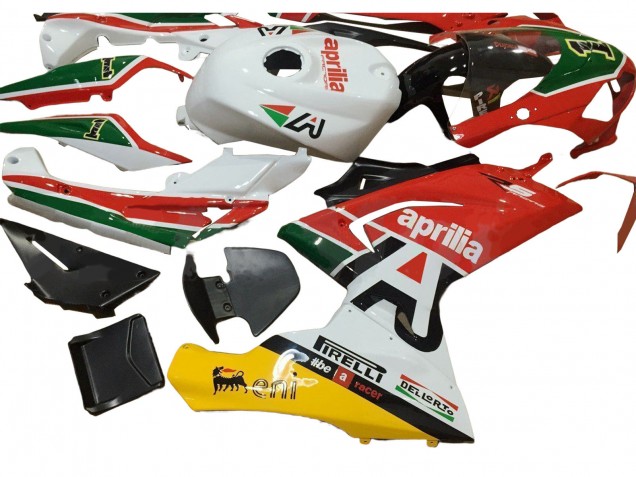2006-2011 Aprilia RS125 Motorcycle Fairings - White Red Green